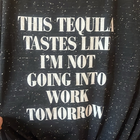 Alya Black Short Sleeve Cut Out T-Shirt with white writing - Picture 2 of 8